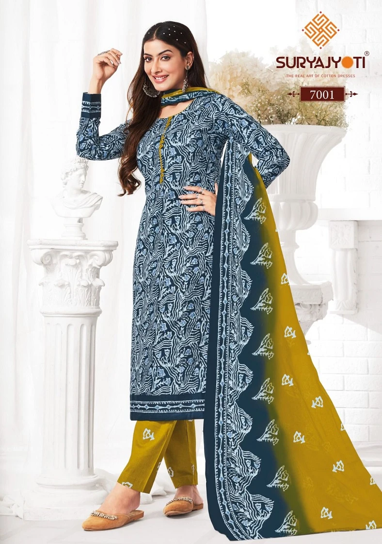 Suryajyoti Pehnava Vol 7 Cotton Wholesale Readymade Salwar Suit Catalog — Wholesale Salwar Suits, MPA wholesale from Surat - Gallery Image 10